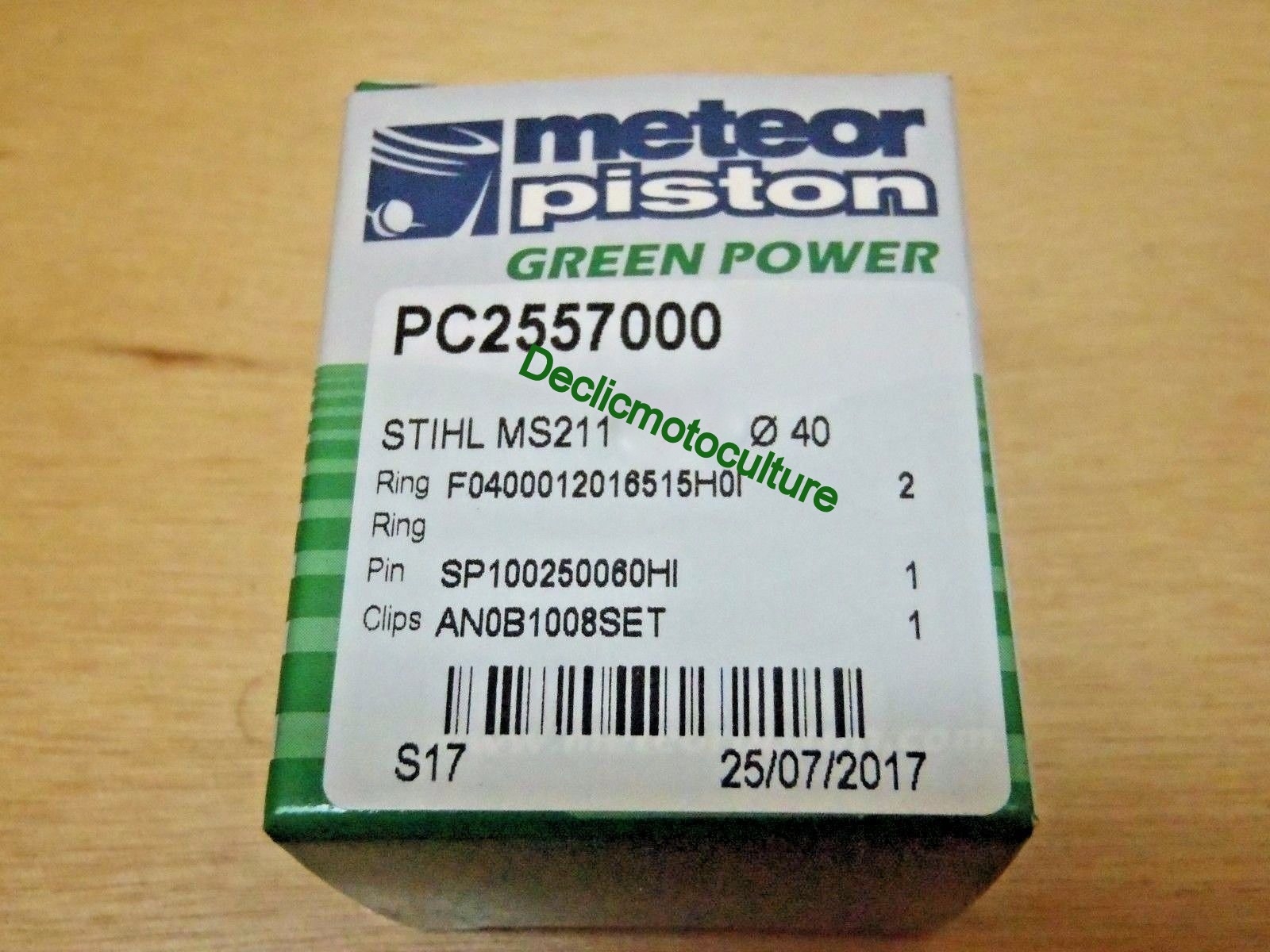 Piston tronçonneuse Stihl MS211, 40mm. Commande en ligne !